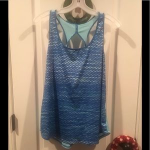 Under armor set blue top/capris